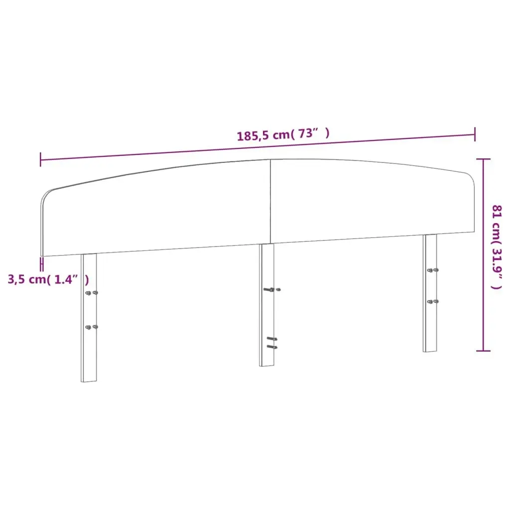 Headboard 180 cm Solid Wood Pine 842490