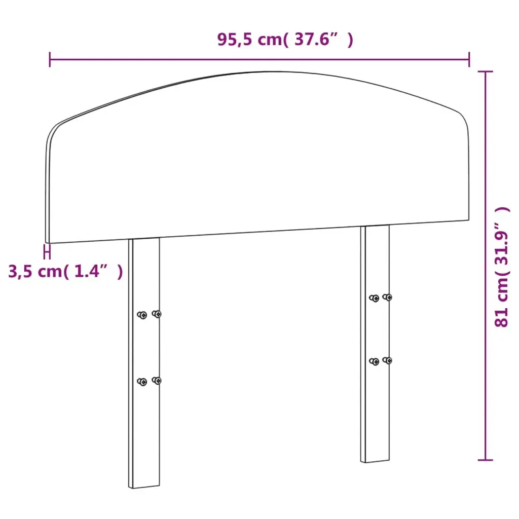 Headboard 90 cm Solid Wood Pine 842518