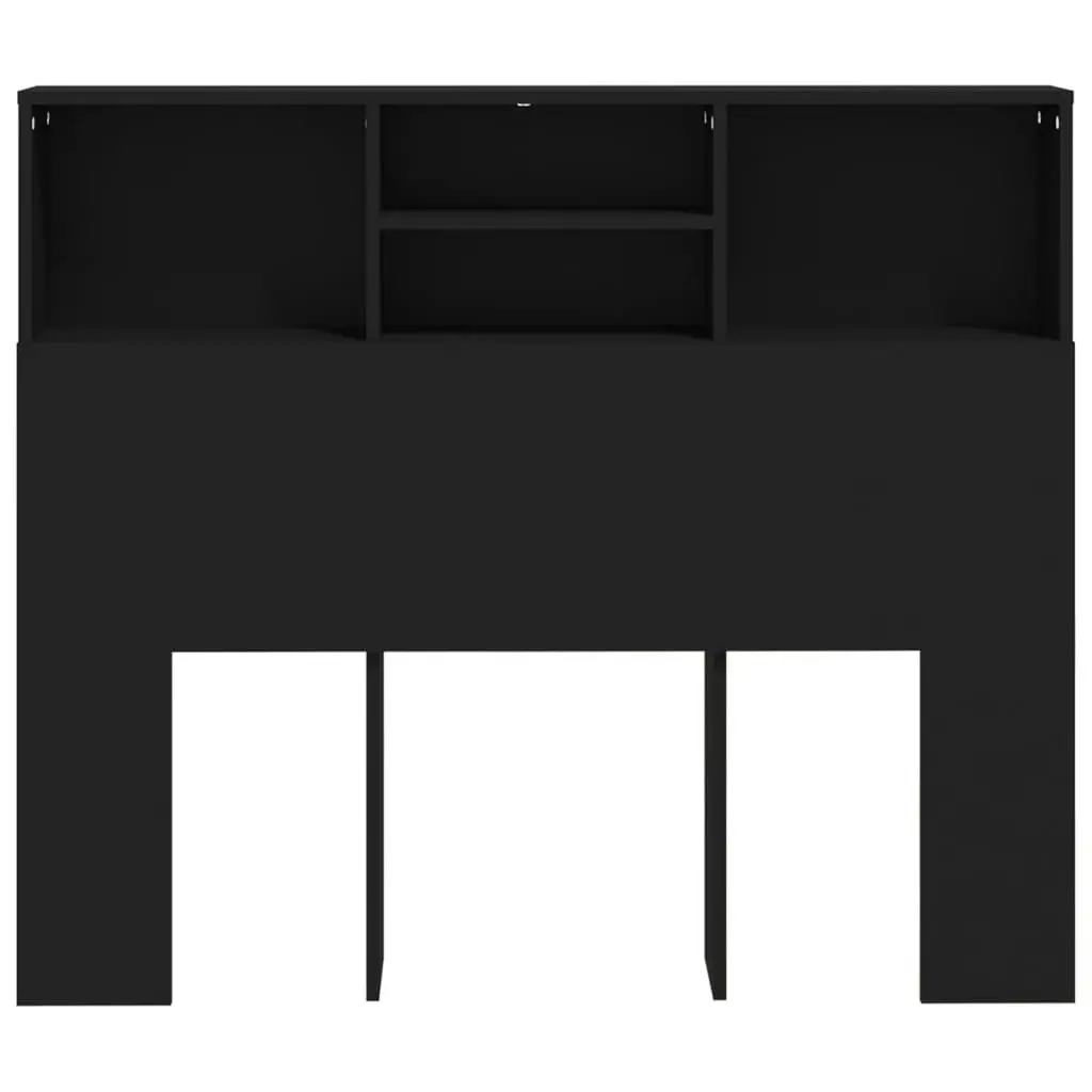 Headboard Cabinet Black 120x19x103.5 cm 811854