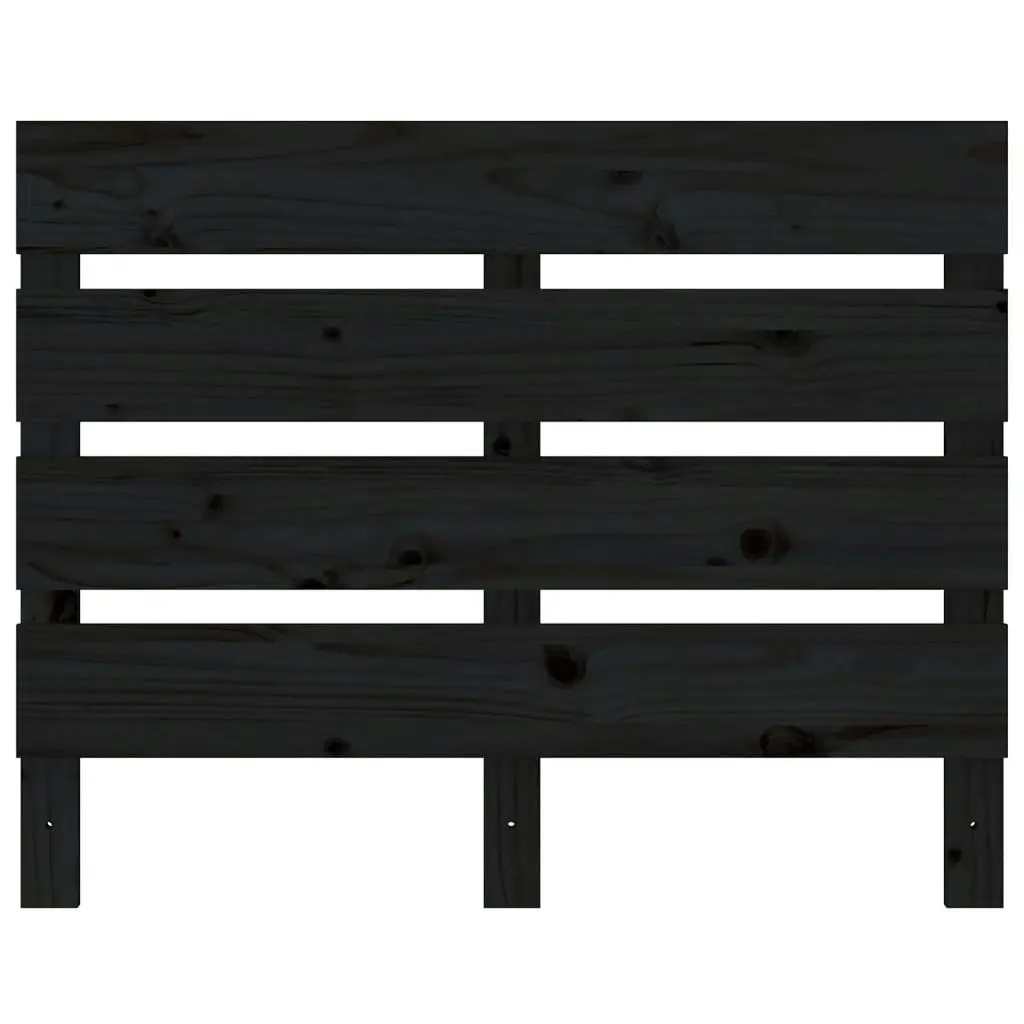 Headboard Black 75 cm Solid Wood Pine 821371