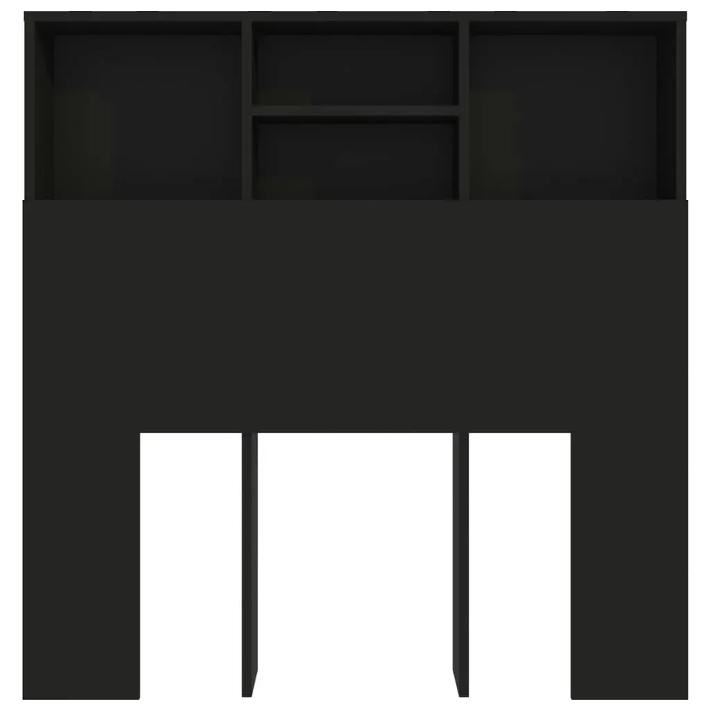 Headboard Cabinet Black 100x19x103.5 cm 811845