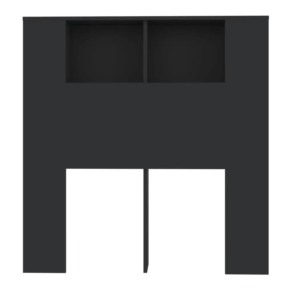 Headboard Cabinet Black 100x18.5x104.5 cm 811908