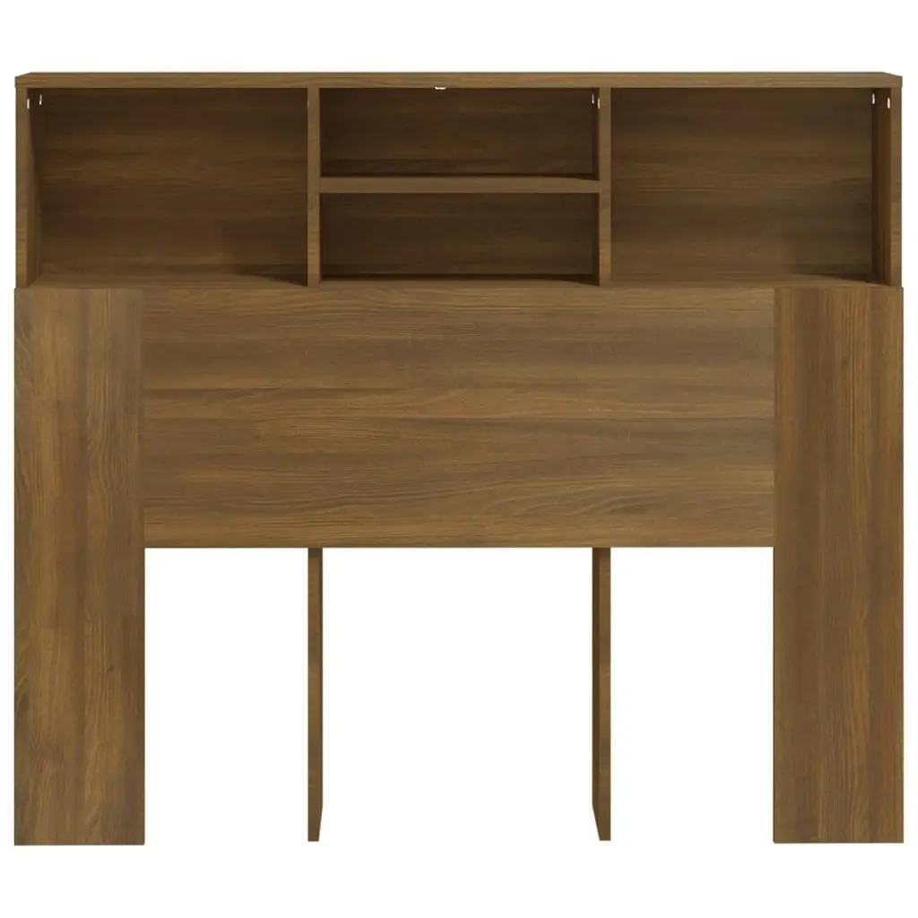 Headboard Cabinet Brown Oak 120x19x103.5 cm 817248