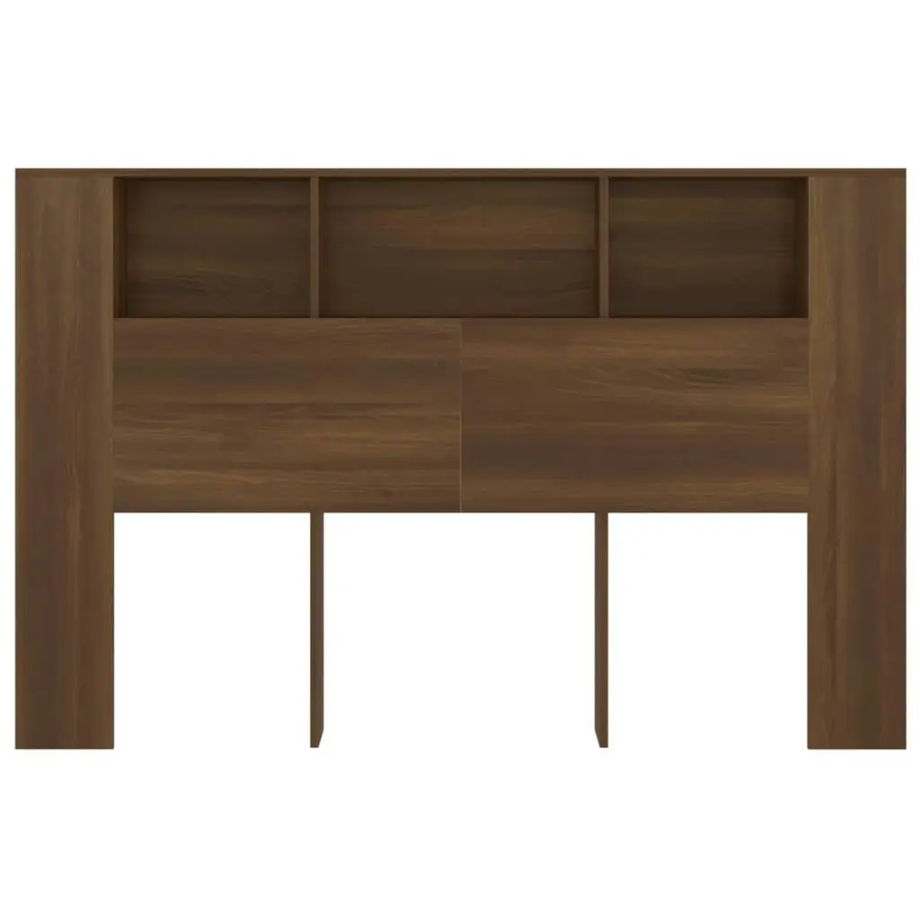 Headboard Cabinet Brown Oak 160x18.5x104.5 cm 817275