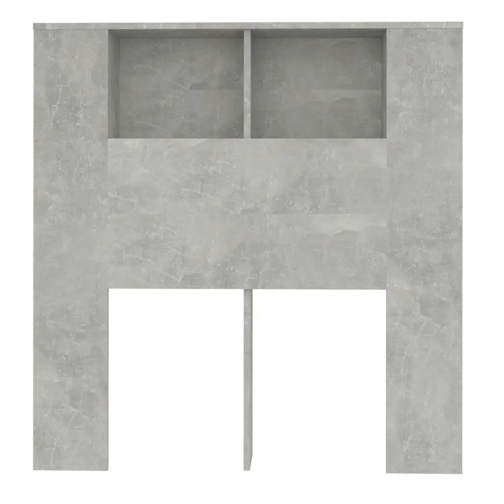 Headboard Cabinet Concrete Grey 100 cm 811911