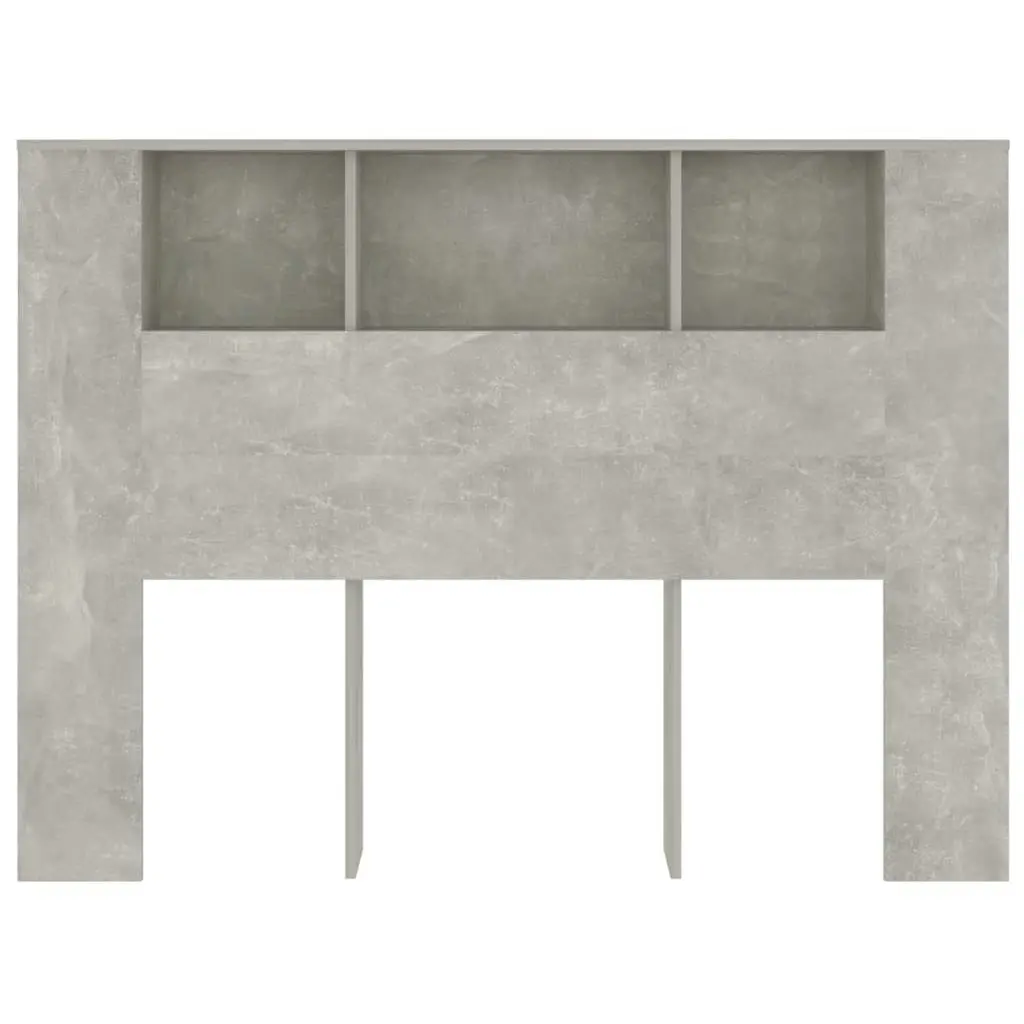 Headboard Cabinet Concrete Grey 140x18.5x104.5 cm 811929