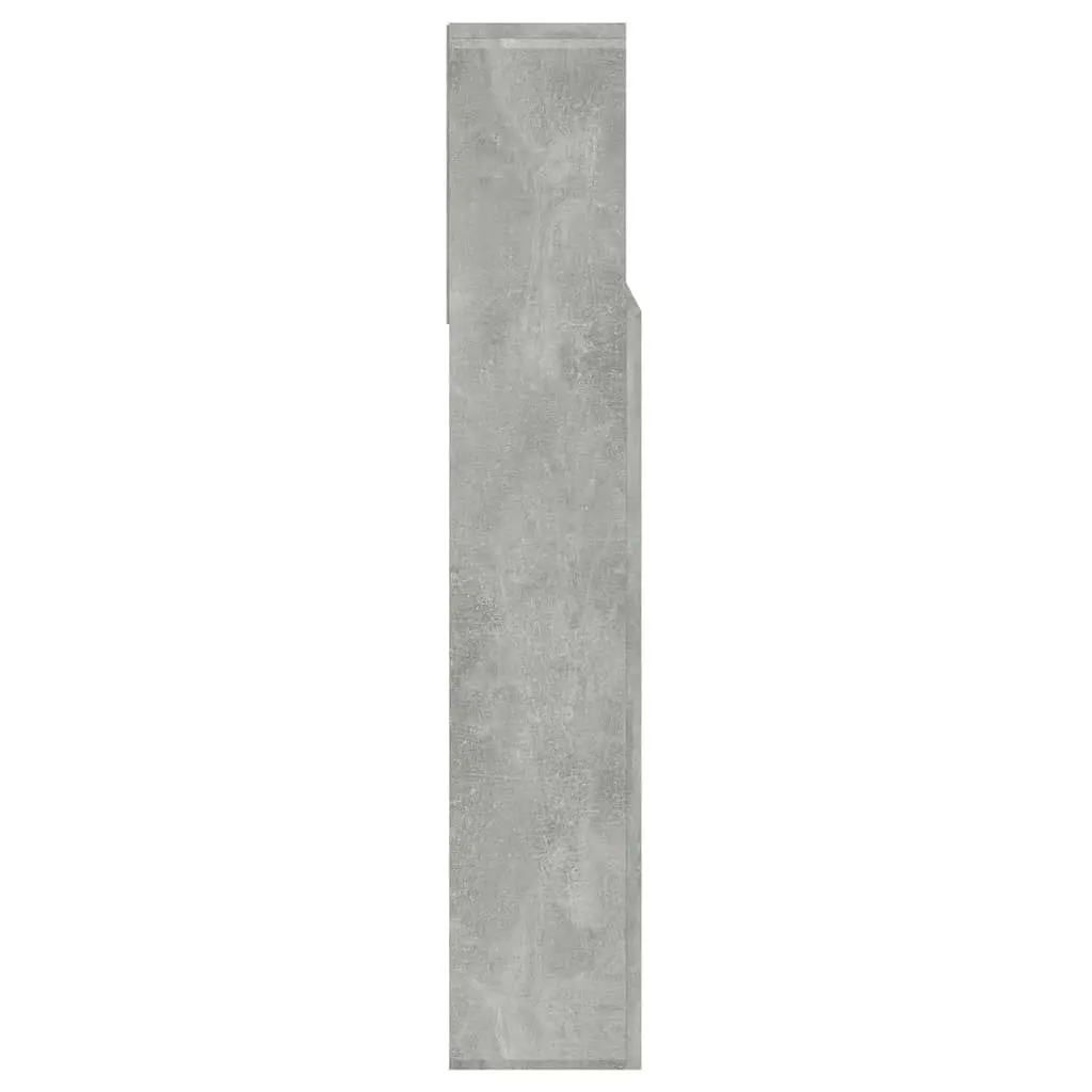 Headboard Cabinet Concrete Grey 140x19x103.5 cm 811866