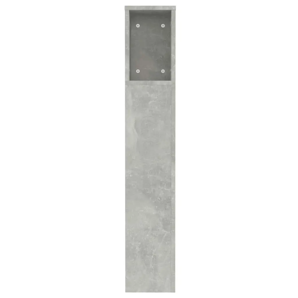 Headboard Cabinet Concrete Grey 120x18.5x102.5 cm 811920