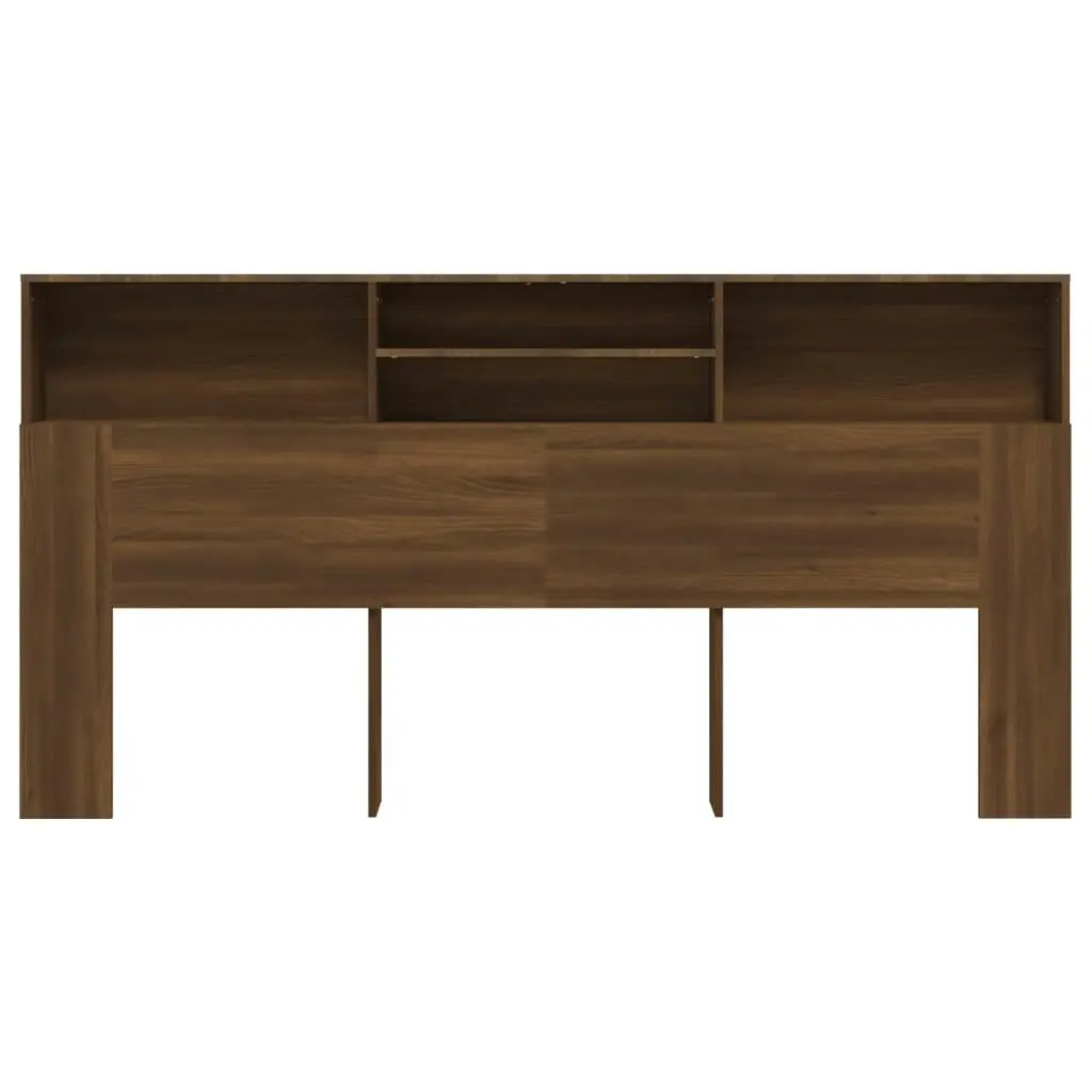 Headboard Cabinet Brown Oak 200x19x103.5 cm 817260