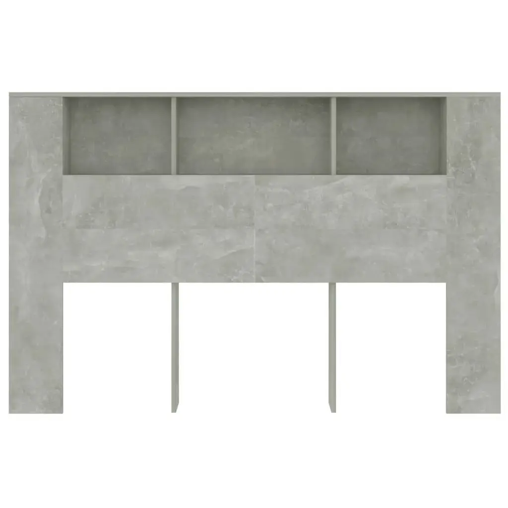 Headboard Cabinet Concrete Grey 160x18.5x104.5 cm 811938