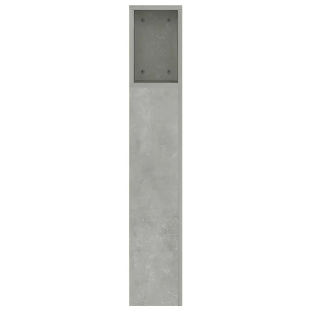 Headboard Cabinet Concrete Grey 160x18.5x104.5 cm 811938