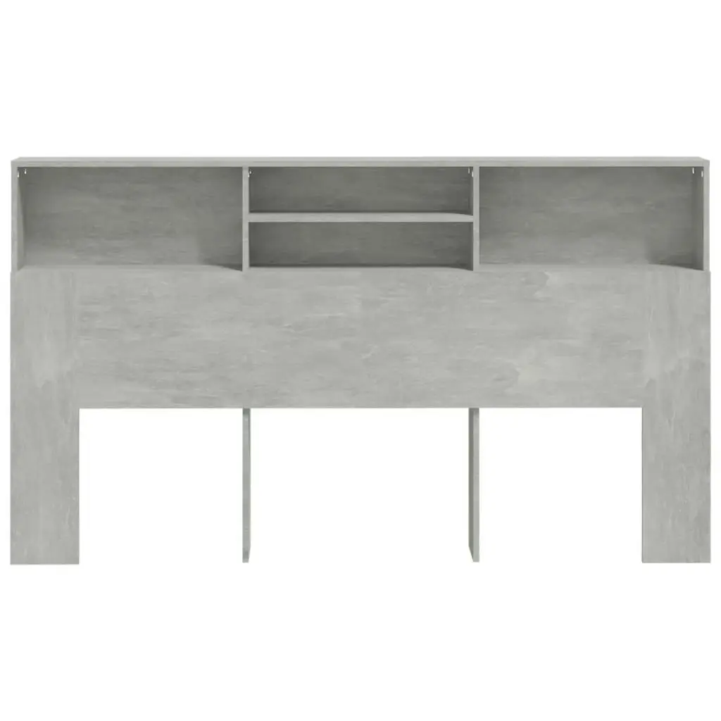 Headboard Cabinet Concrete Grey 180x19x103.5 cm 811884