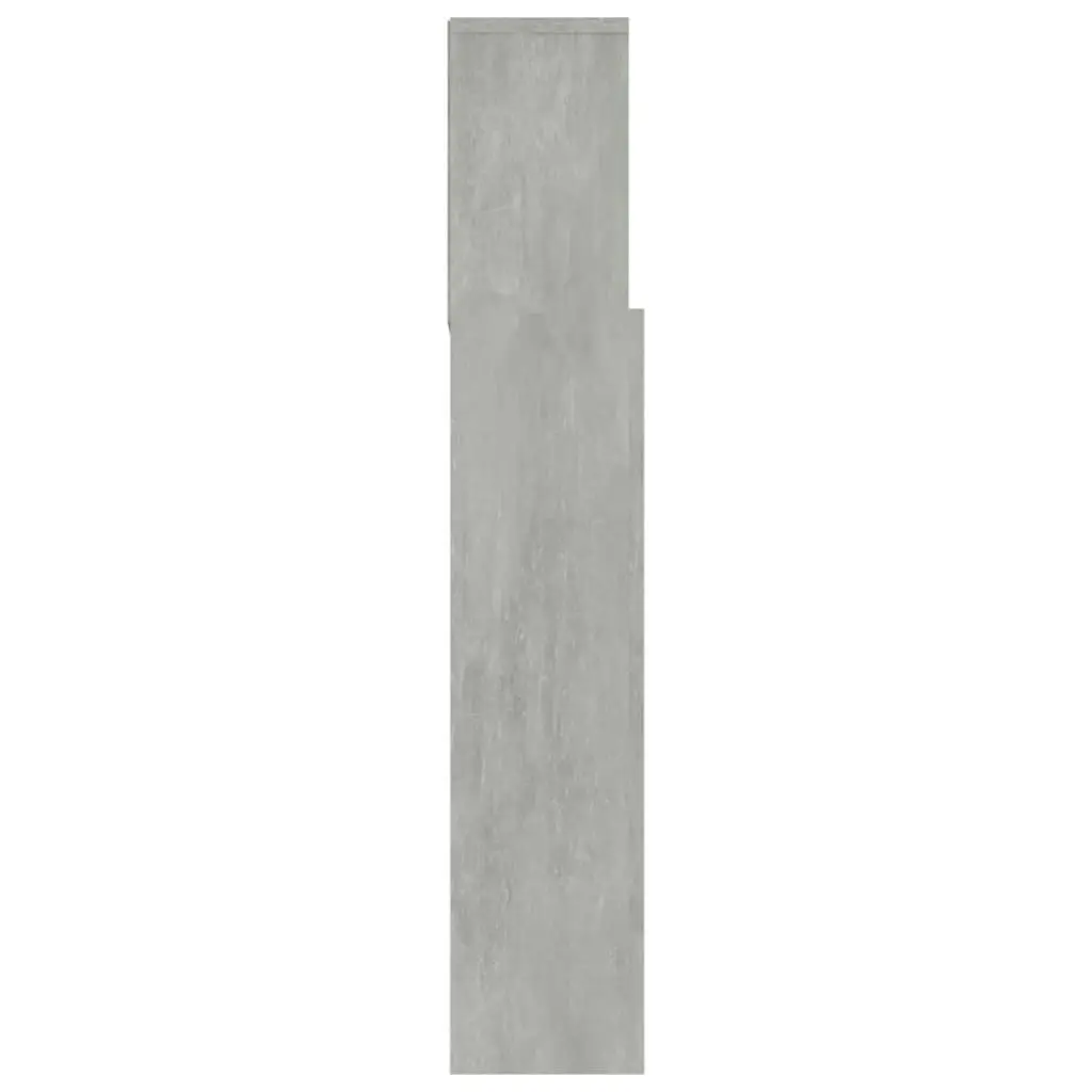 Headboard Cabinet Concrete Grey 180x19x103.5 cm 811884