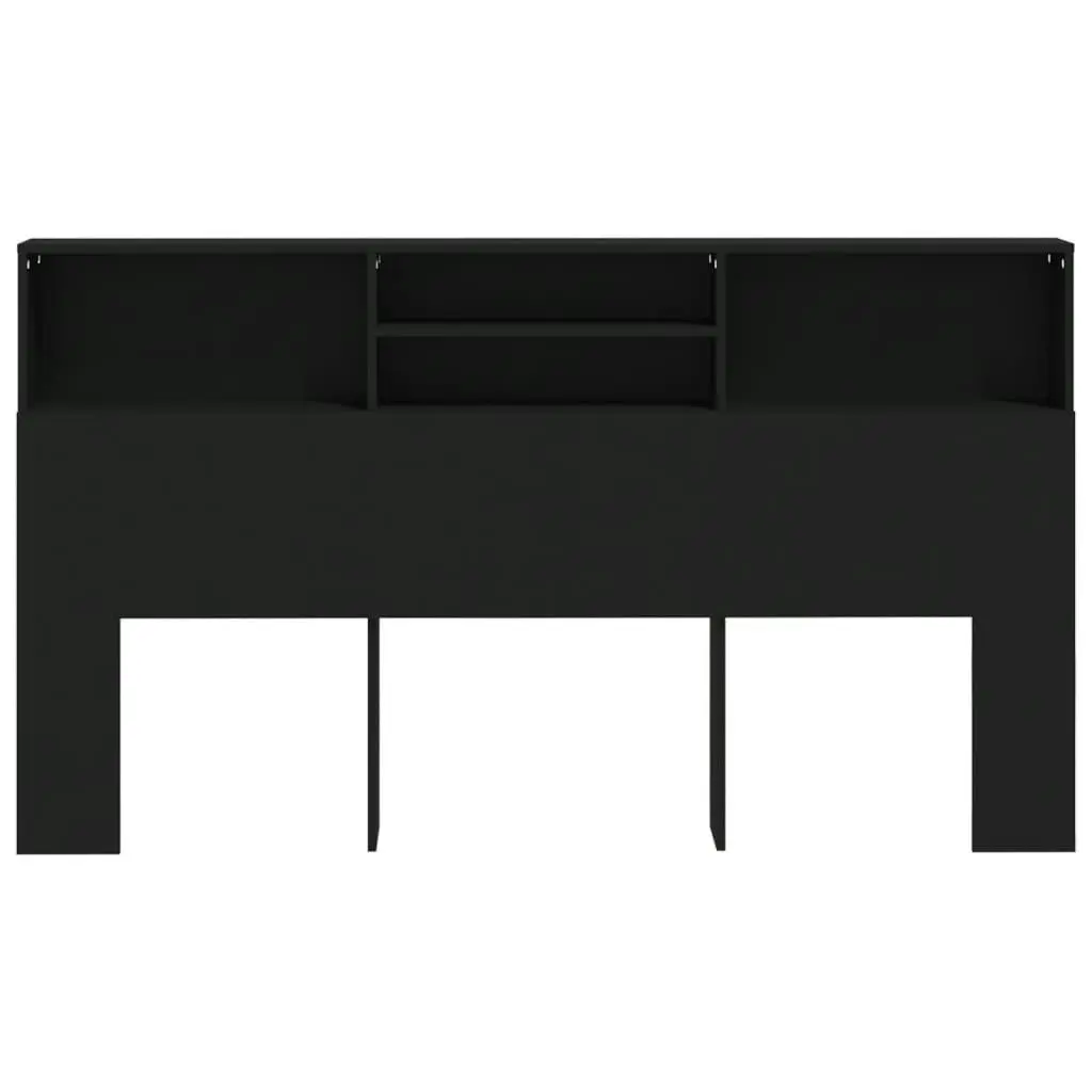 Headboard Cabinet Black 180x19x103.5 cm 811881