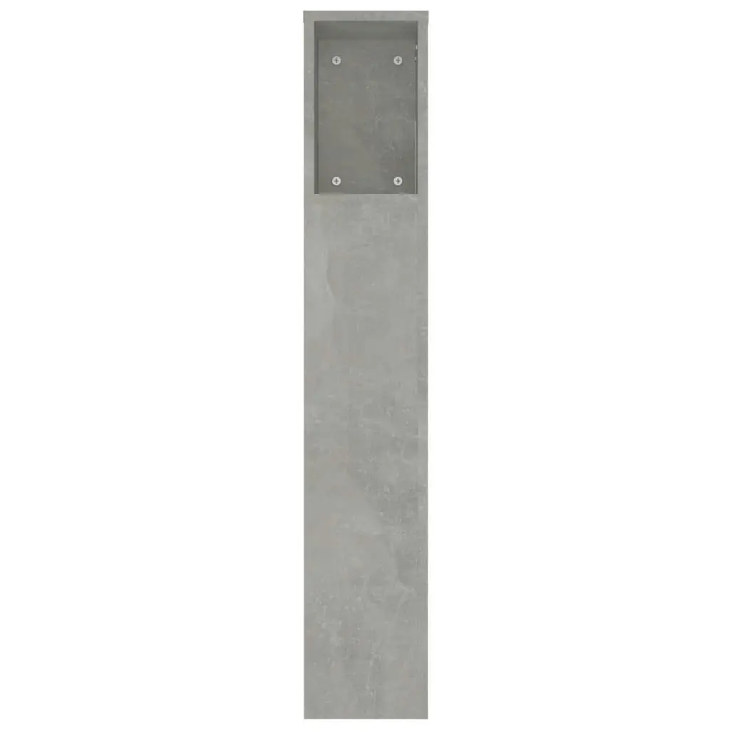 Headboard Cabinet Concrete Grey 220x18.5x104.5 cm 811965