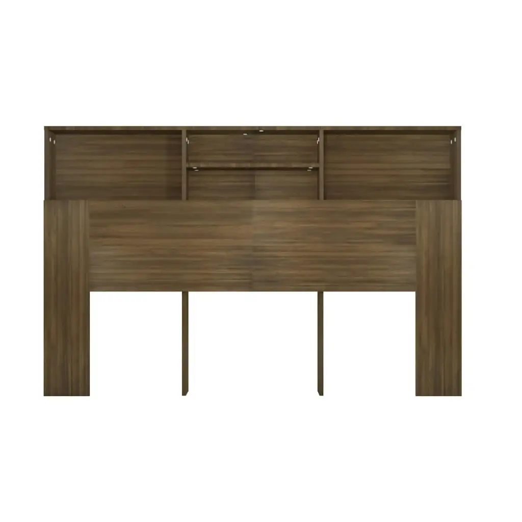 Headboard Cabinet Brown Oak 160x19x103.5 cm 817254