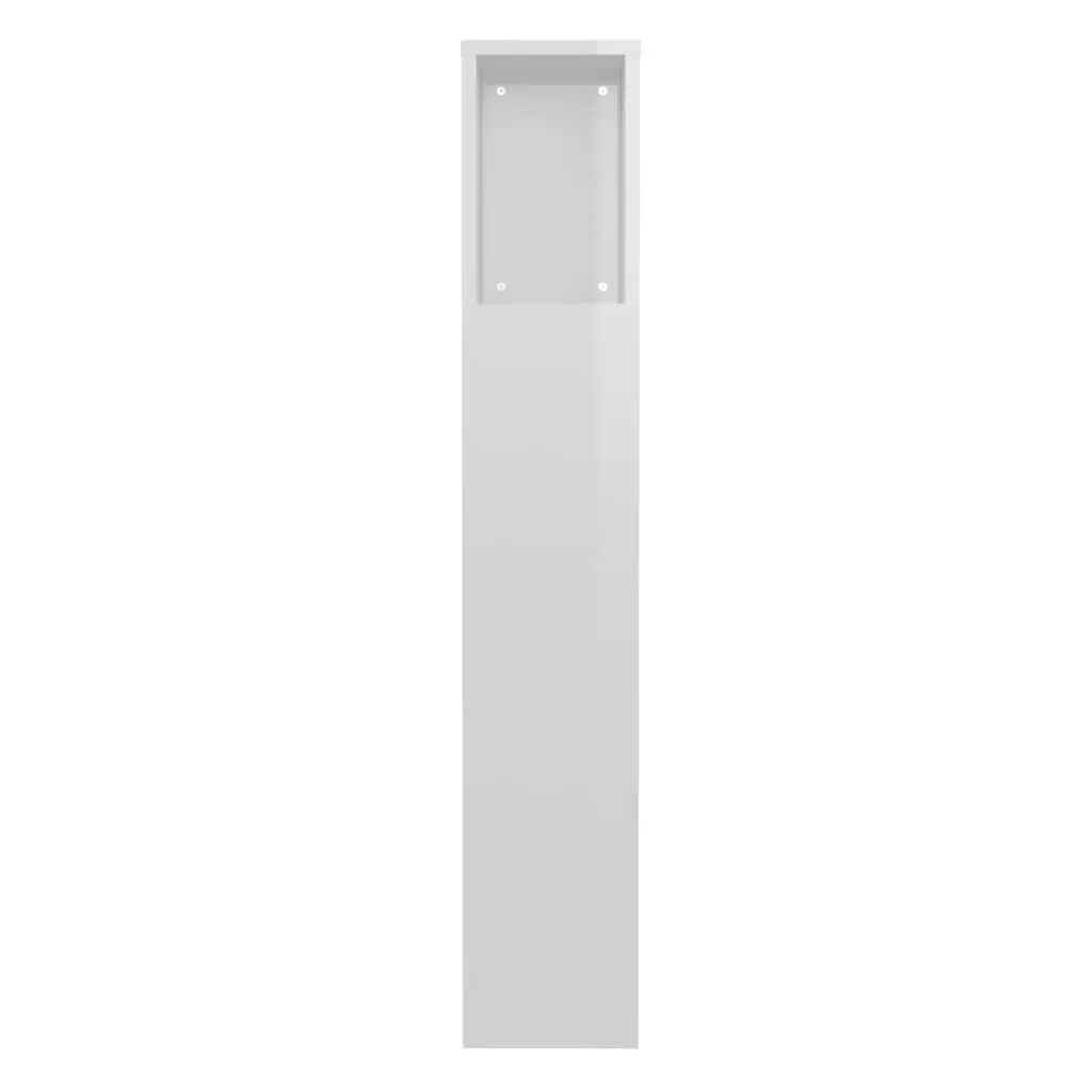 Headboard Cabinet High Gloss White 100 cm 811913