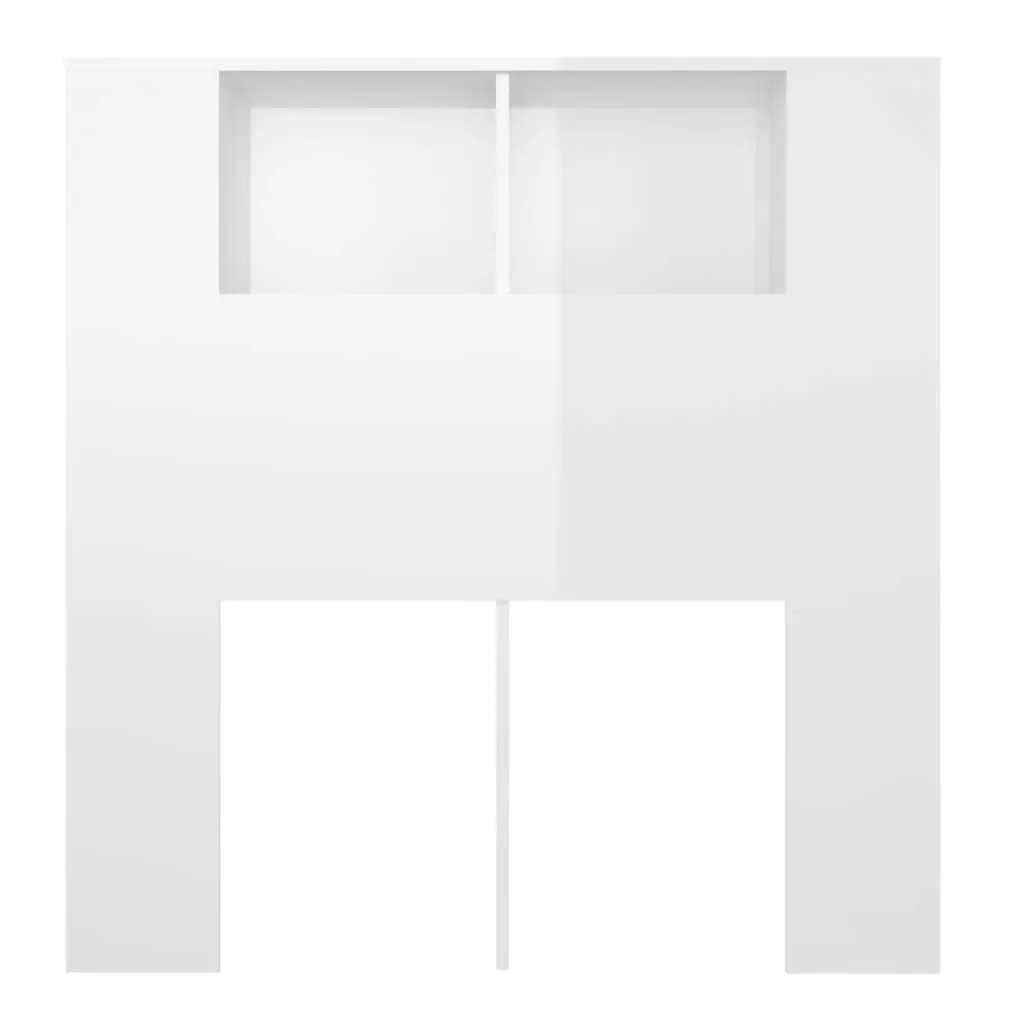 Headboard Cabinet High Gloss White 100 cm 811913