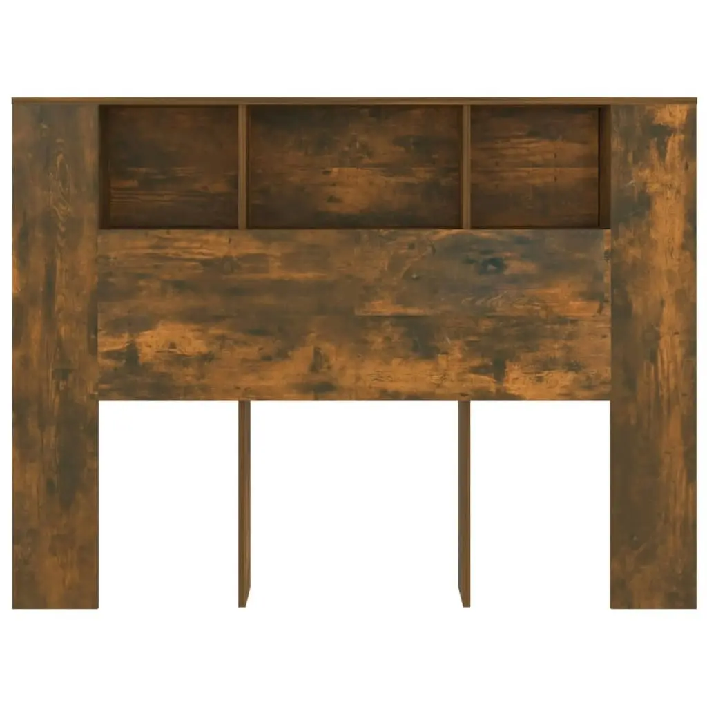 Headboard Cabinet Smoked Oak 140x18.5x104.5 cm 817270