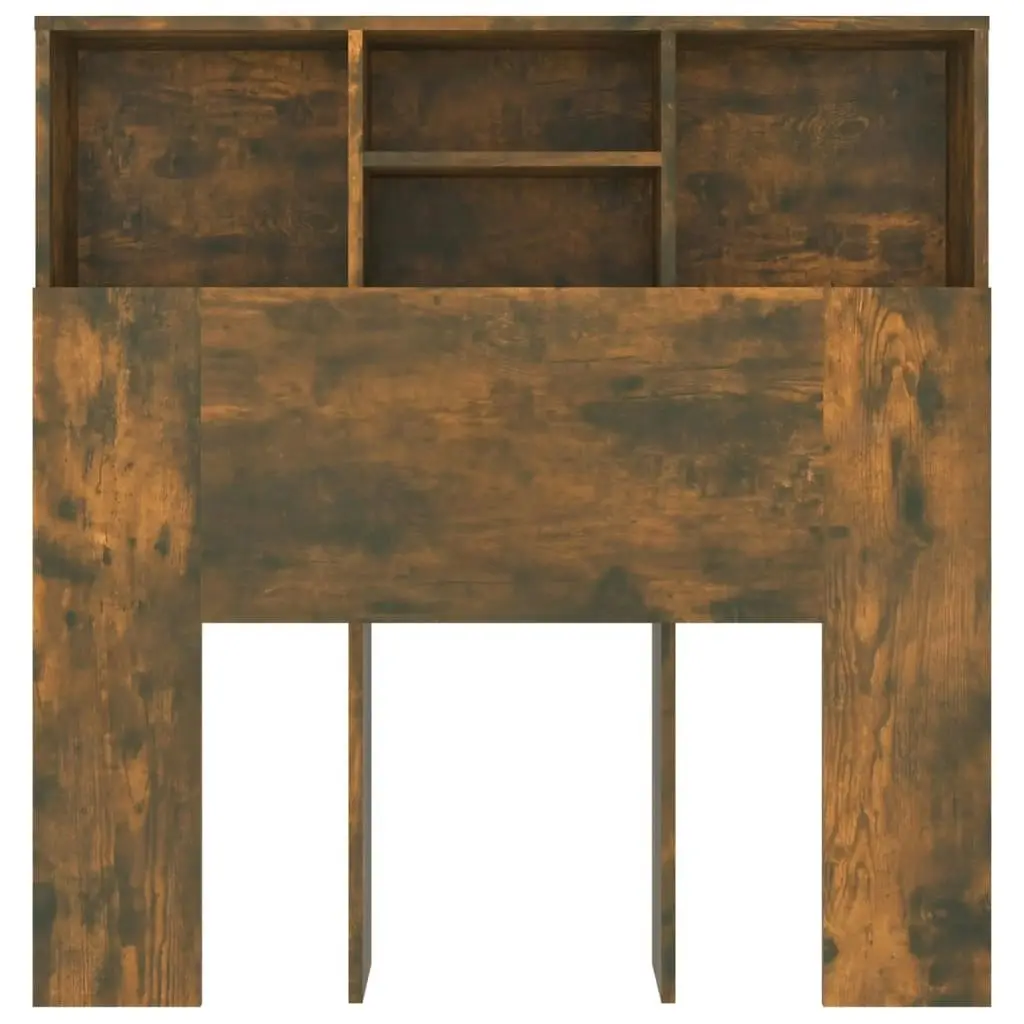 Headboard Cabinet Smoked Oak 100 cm 817243