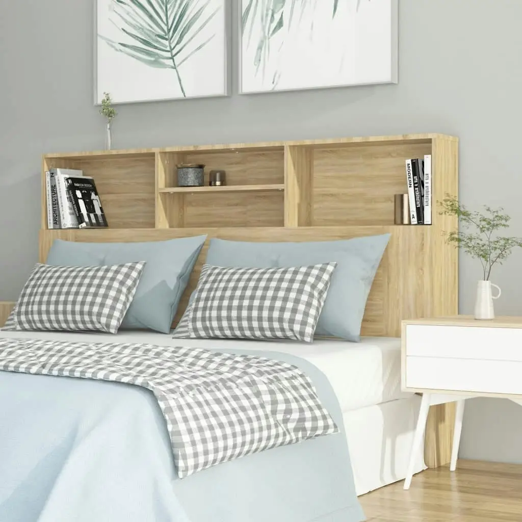 Headboard Cabinet Sonoma Oak 160x19x103.5 cm 811874