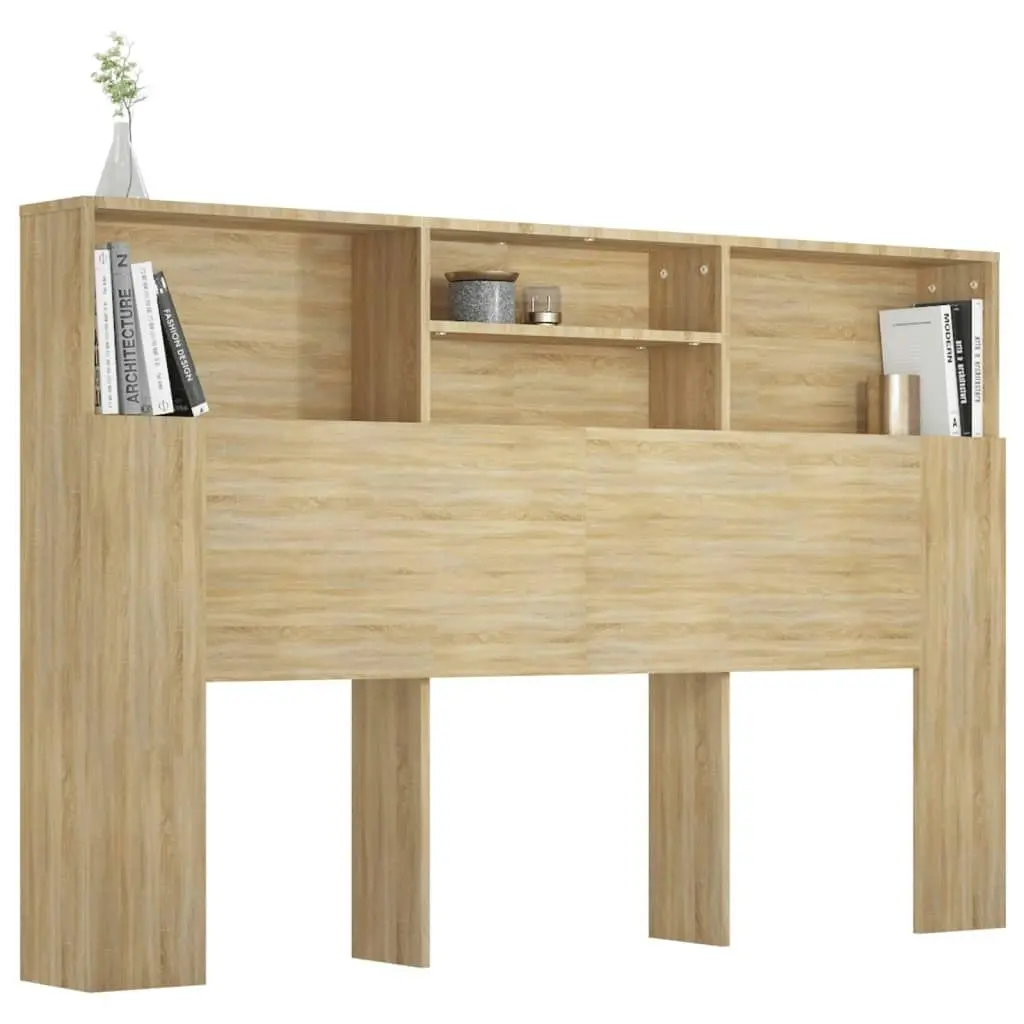 Headboard Cabinet Sonoma Oak 160x19x103.5 cm 811874