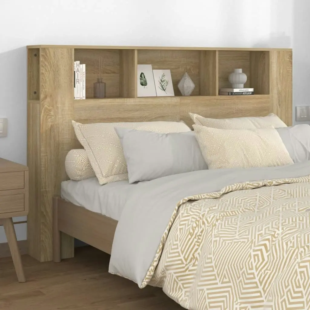 Headboard Cabinet Sonoma Oak 160x18.5x104.5 cm 811937