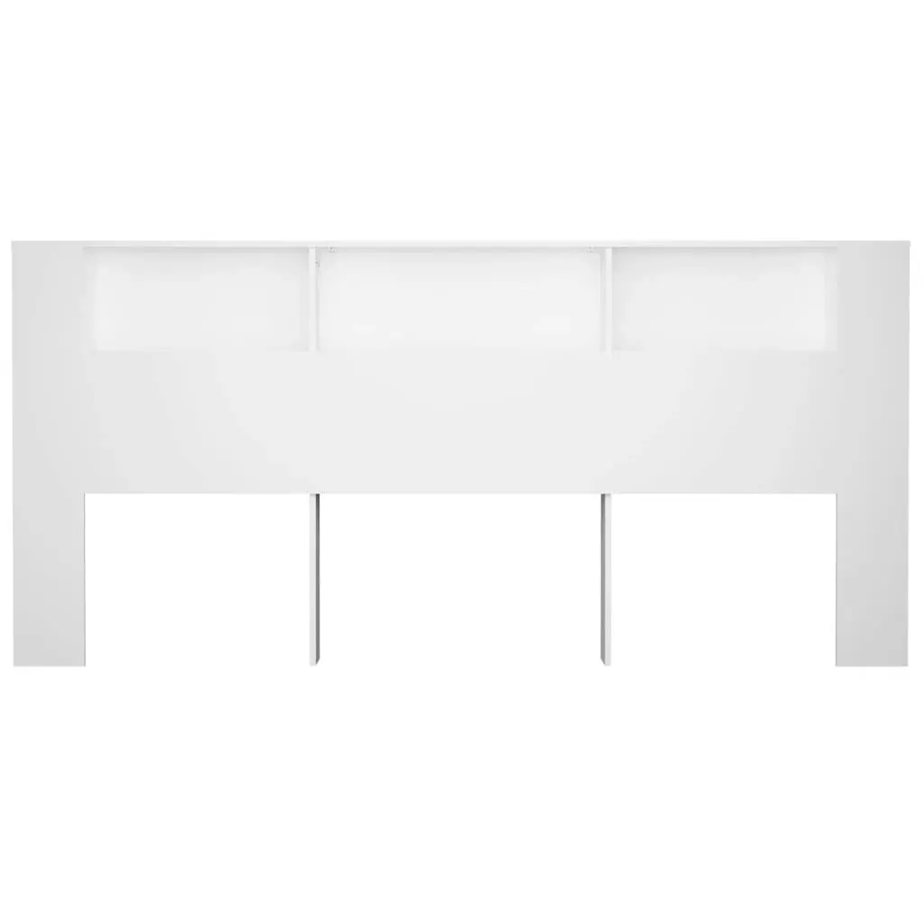 Headboard Cabinet White 220x18.5x104.5 cm 811961