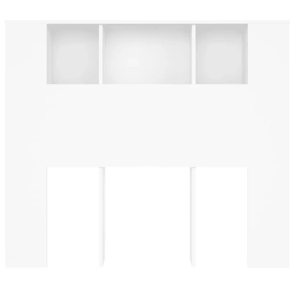 Headboard Cabinet White 120x18.5x102.5 cm 811916