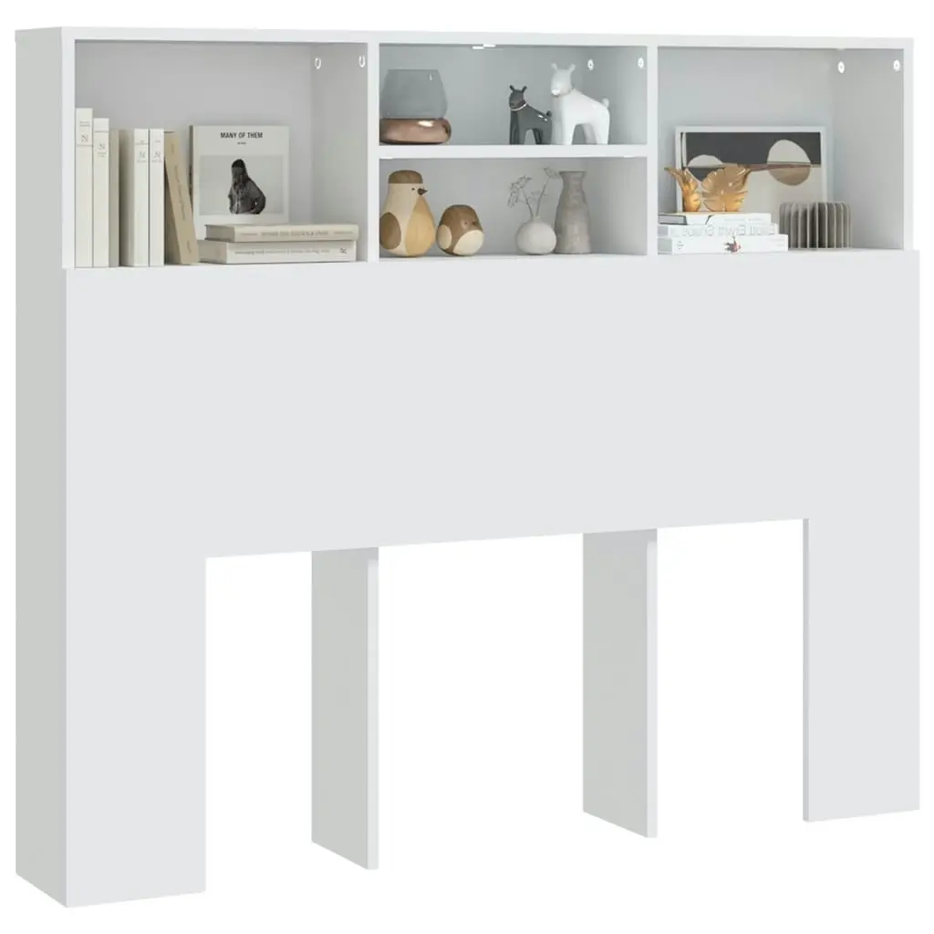 Headboard Cabinet White 120x19x103.5 cm 811853