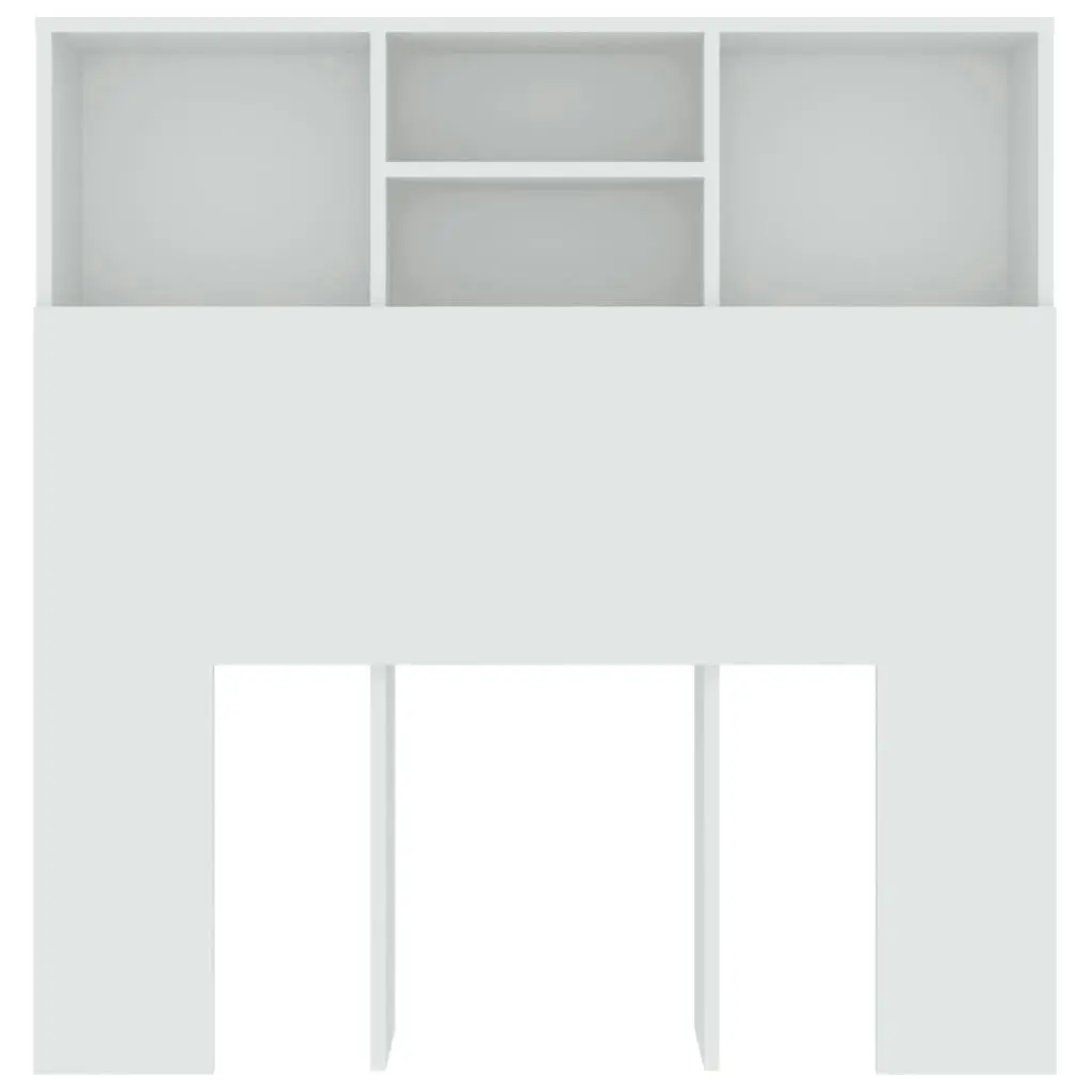 Headboard Cabinet White 100x19x103.5 cm 811844