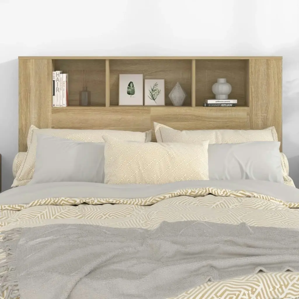 Headboard Cabinet Sonoma Oak 140x18.5x104.5 cm 811928