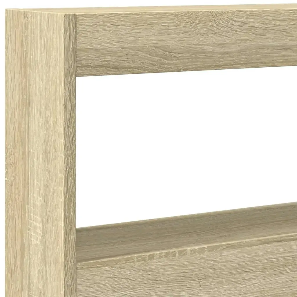 Headboard Cabinet with LED Sonoma Oak 180x17x102 cm 839212