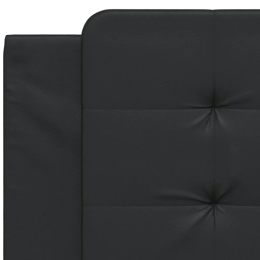 Headboard Cushion Black 107 cm Faux Leather 374896