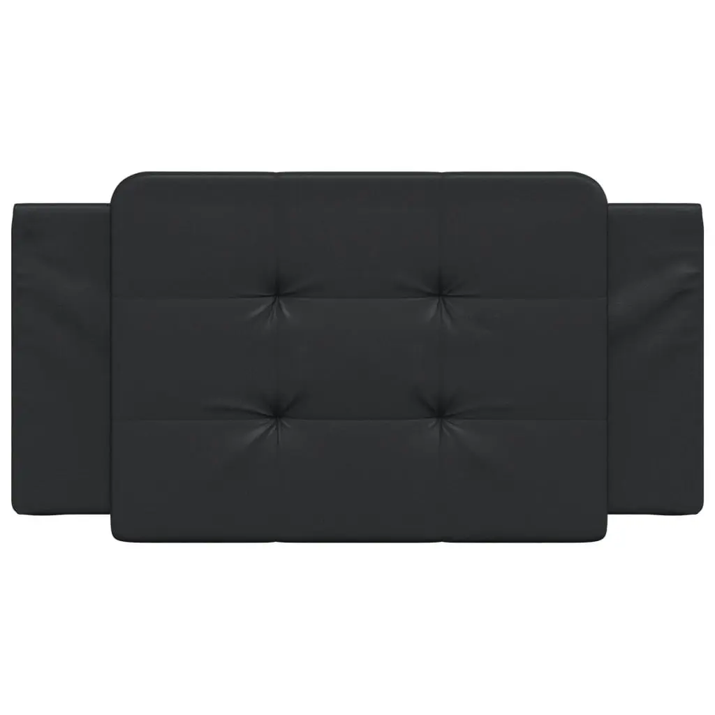 Headboard Cushion Black 107 cm Faux Leather 374896