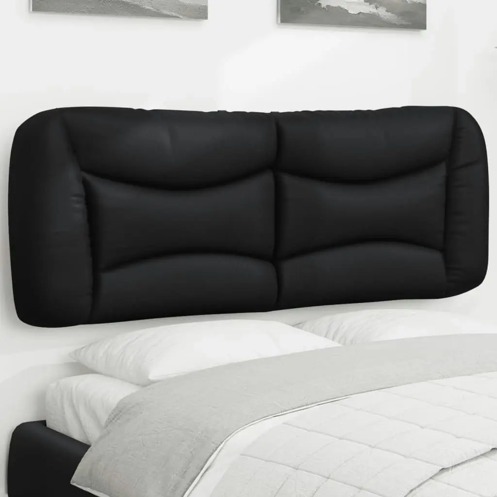 Headboard Cushion Black 137 cm Double Faux Leather 374575