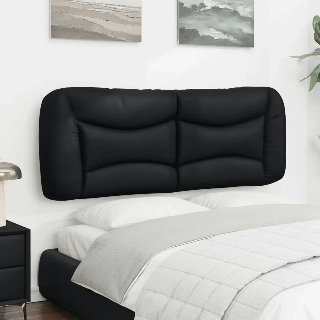 Headboard Cushion Black 137 cm Double Faux Leather 374575