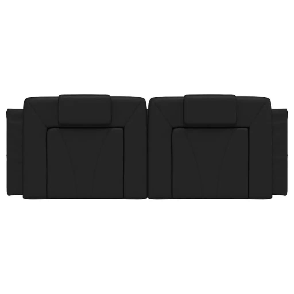 Headboard Cushion Black 137 cm Faux Leather 374788