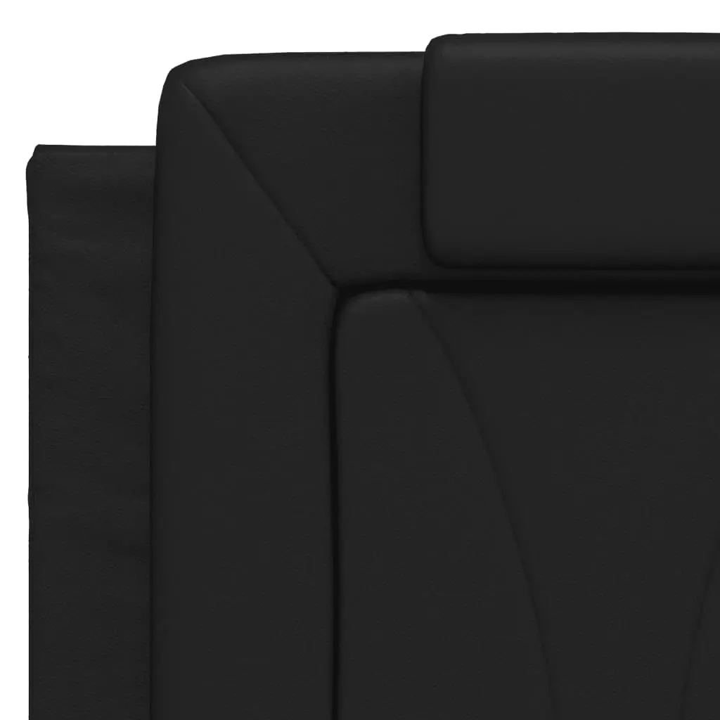 Headboard Cushion Black 137 cm Faux Leather 374788