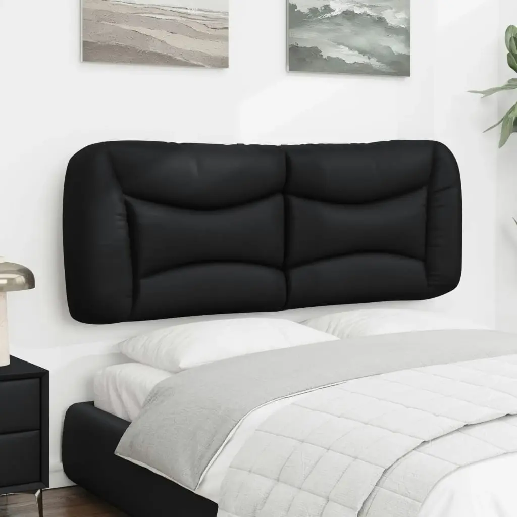 Headboard Cushion Black 137 cm Faux Leather 3207684