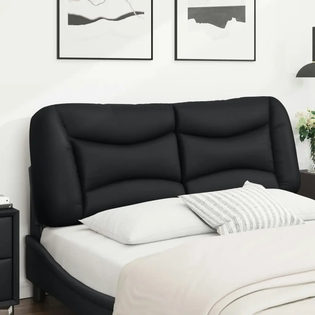 Headboard Cushion Black 137 cm Faux Leather 3207684