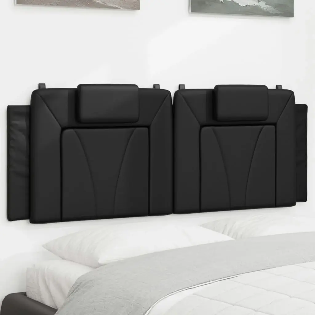 Headboard Cushion Black 152 cm Queen Faux Leather 374821