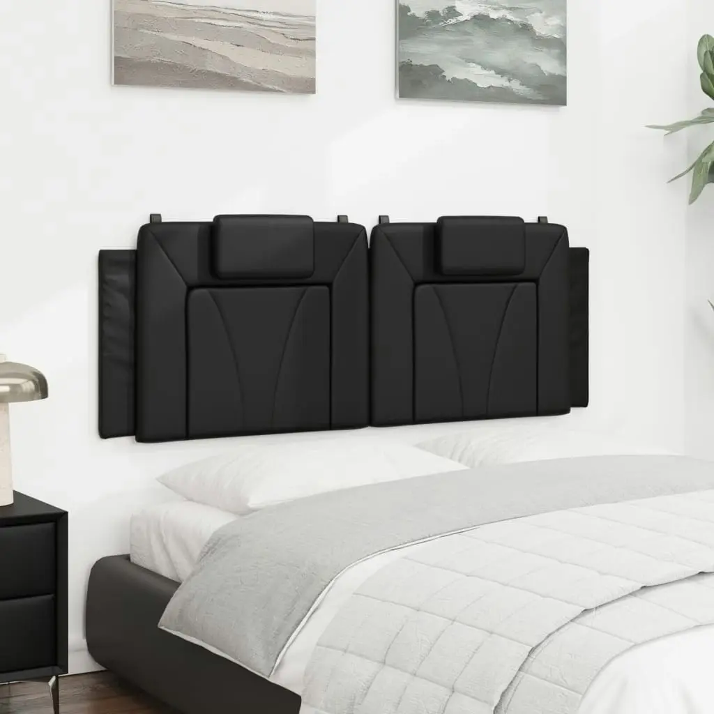 Headboard Cushion Black 152 cm Queen Faux Leather 374821