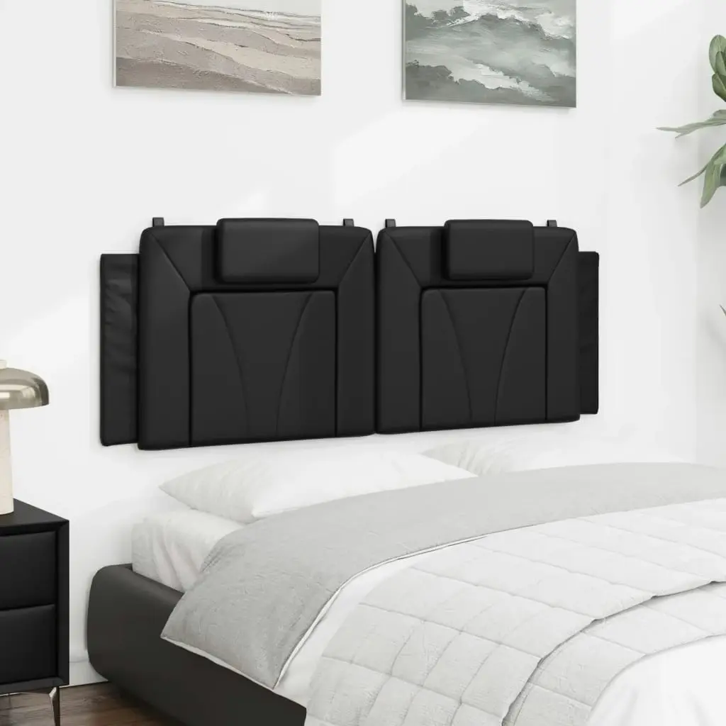 Headboard Cushion Black 153 cm Faux Leather 3207706