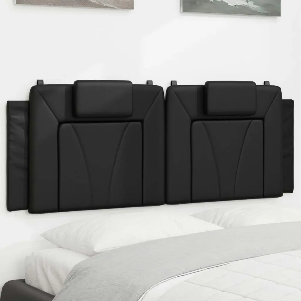 Headboard Cushion Black 153 cm Faux Leather 3207706