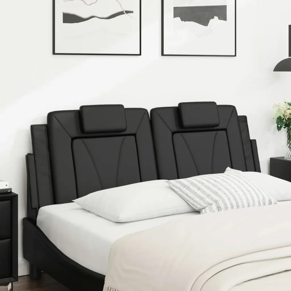 Headboard Cushion Black 153 cm Faux Leather 3207706