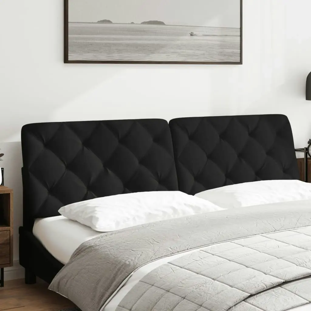 Headboard Cushion Black 180 cm Velvet 374741