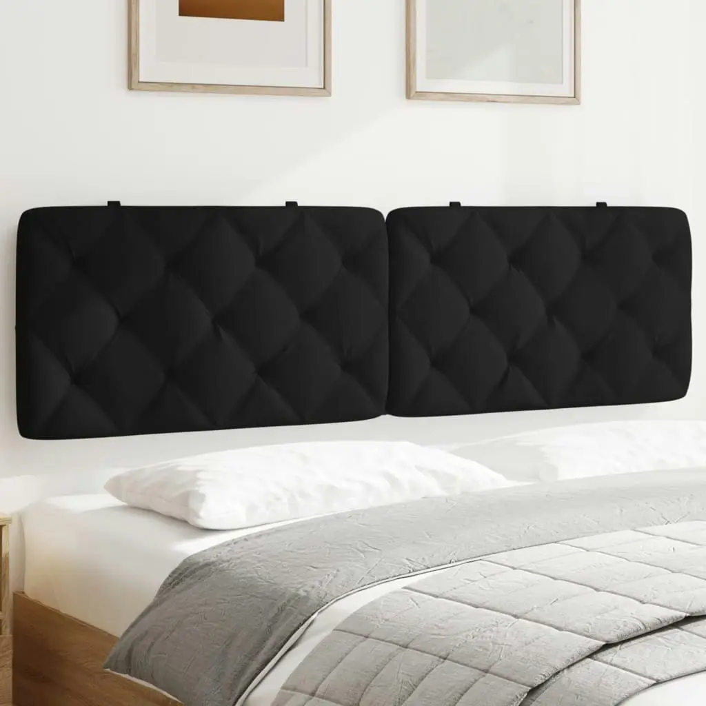 Headboard Cushion Black 180 cm Velvet 374741