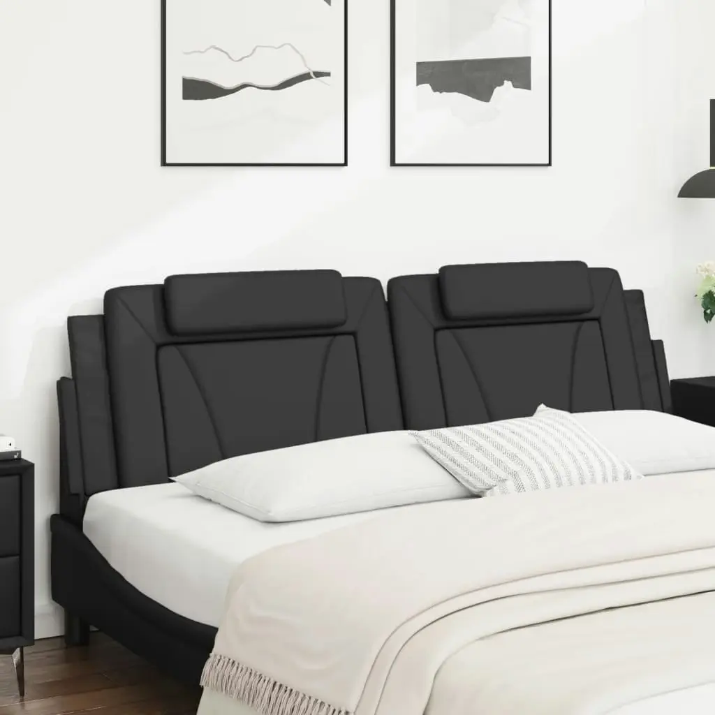 Headboard Cushion Black 183 cm Faux Leather 3207704