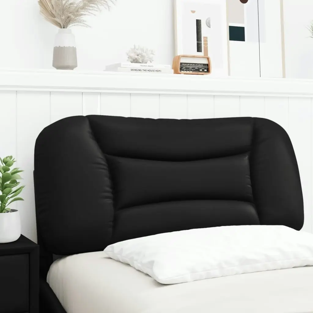 Headboard Cushion Black 90 cm Faux Leather 374544